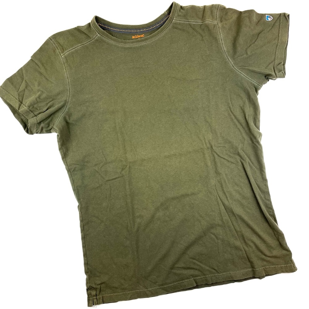 Kuhl army green short sleeve cotton T-shirt size medium